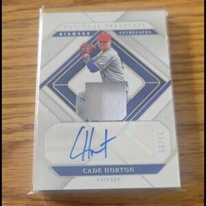 Cade Horton 2023 National Treasures Diamond Pin Stripe Patch Auto /99 CUBS 🌟